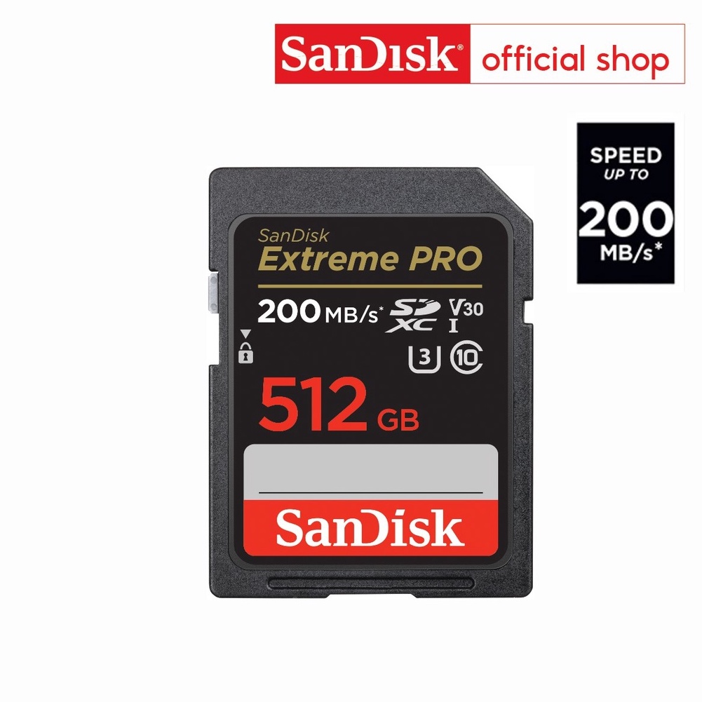 ภาพหน้าปกสินค้าSANDISK EXTREME PRO SDXC UHS-I CARD 512GB (SDSDXXD-512G-GN4IN) ความเร็ว อ่าน 200MB/s เขียน 140MB/s