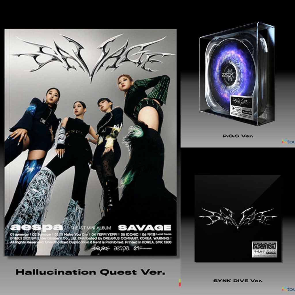 ภาพหน้าปกสินค้าอัลบั้ม aespa 1st Mini Album - Savage P.O.S / SYNK DIVE / Hallucination Quest VER. No Poster