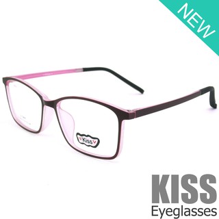 Korea แว่นตาแฟชั่น รุ่น KISS DS 9032 C-15 วัสดุ Plastic เบาและยืดหยุนได้(สำหรับตัดเลนส์)