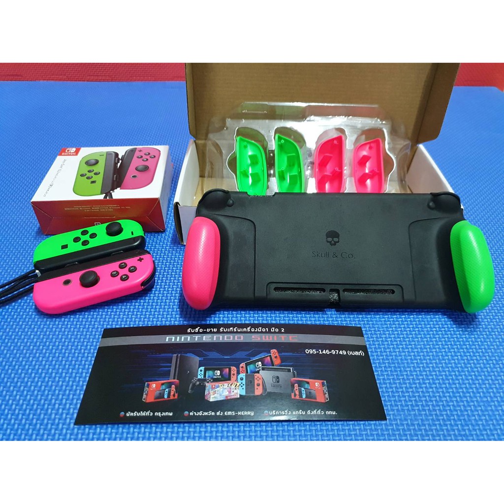 Nintendo Switch Joy Controller สี Splatoon + Case Skull & Co. สี ...