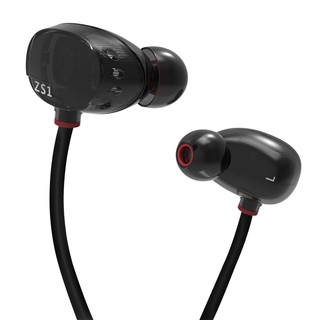 KZ ZS1 หูฟัง[มีไมค์] 2ไดร์เวอร์ระดับ Hi-Fi พร้อมสาย 108 coreแบบ LC-OFC