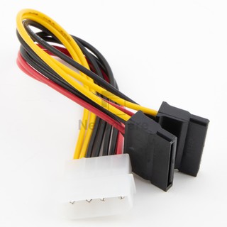 ภาพขนาดย่อของภาพหน้าปกสินค้า4-Pin IDE Molex Male to Dual SATA 15-Pin Y Splitter Female HDD Power Adapter Cable สาย จากร้าน tewichtete31 บน Shopee ภาพที่ 2