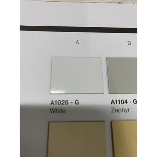 โฟเมก้า Wilsonart arborite A1026G สีขาวผิวเวา  80x 120 ซม หนา 0.7 มม