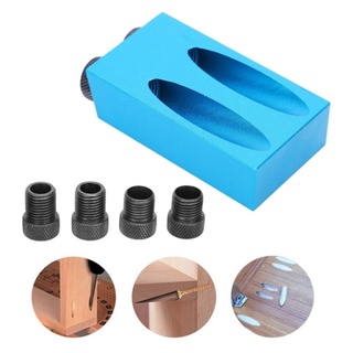 จิ๊กเจาะเอียง ชุดดอกเจาะ แบบพกพา เครื่องเจาะรูแบบเอียง 6 มม. / 8 มม. Pocket Hole Jig สำหรับงานไม้ จิ๊กเจาะเอียง