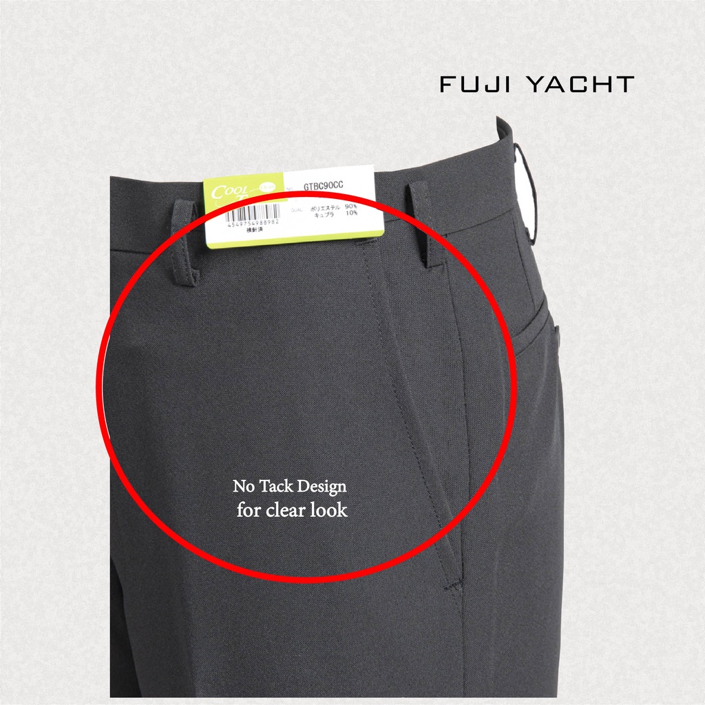 fuji-yacht-japan-กางเกงสูท-เข้ารูป-เย็นสบาย-ซักได้-ป้องกันไฟฟ้าสถิตย์-พร้อมคุณสมบัติลดไวรัส-gtbc9