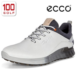 Ecco รองเท้ากีฬาลําลอง ข้อสั้น กันน้ํา น้ําหนักเบา สีขาว สําหรับผู้ชาย เหมาะกับการเล่นกอล์ฟ S3 102904