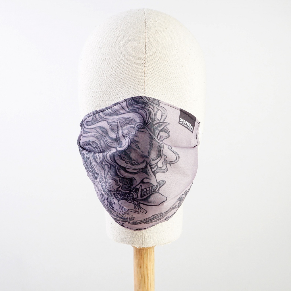 หน้ากาก-ผ้าสาลู-ลายฮันเนีย-5-ชั้น-ป้องกันฝุ่น-ป้องกันละออง-hannya-salo-anti-droplet-fabric-mask-layers-dust-protect