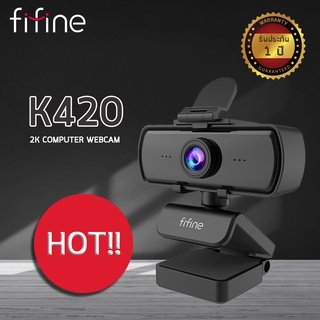 FIFINE K420 2K COMPUTER WEBCAM กล้องเว็บแคมพร้อมไมโครโฟน กล้องWEBCAM Webcam with microphone Webcam2K