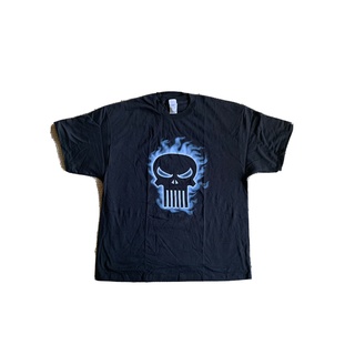 T-shirt  ขายดี เสื้อยืด พิมพ์ลายโลโก้ Marel Comics The Big Skull Flaming สไตล์คลาสสิก สําหรับผู้ชาย Ncabfm47plglmo32S-5X