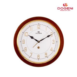 DOGENI นาฬิกาแขวนผนังไม้ Wooden Wall Clock รุ่น WNW021DB นาฬิกาแขวนผนัง นาฬิกาติดผนัง นาฬิกาแขวนไม้ ดีไซน์เรียบหรู