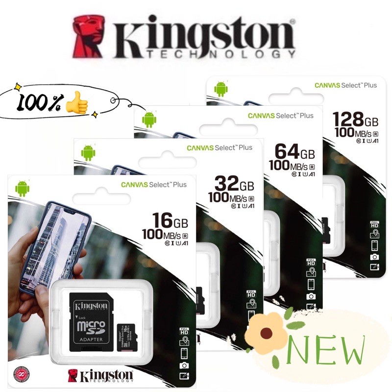 รูปภาพของ(ของแท้) SD Kingston Memory Card Micro SD 16GB 32GB 64GB 128GB Class 10 คิงส์ตัน เมมโมรี่การ์ด ใช้ได้ลองเช็คราคา