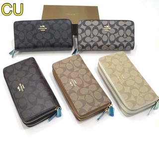 กระเป๋าสตางค์ coach ใบยาว 2 ซิป ซิปรอบ