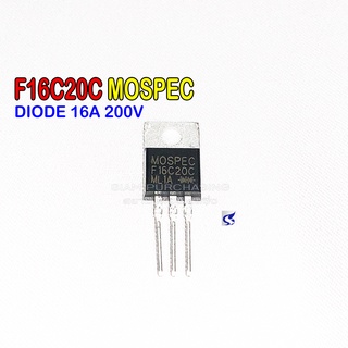 DIODE ไดโอด F16C20C MOSPEC 16A 200V Dual Fast Recovery Power Rectifier