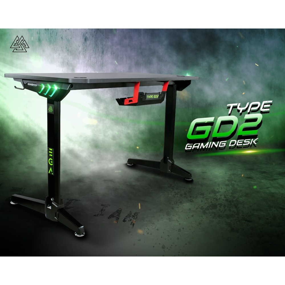 โต๊ะเกมมิ่ง EGA GAMING DESK TYPE GD2 LED GAMING RGB Lighting | Shopee ...