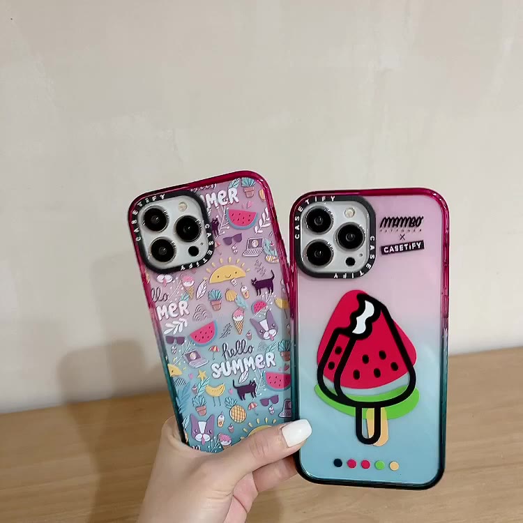 hello-summer-เคสป้องกันโทรศัพท์มือถือ-ผ้าฝ้าย-อะคริลิค-สีแคนดี้-สําหรับ-iphone-12-13-14-pro-promax