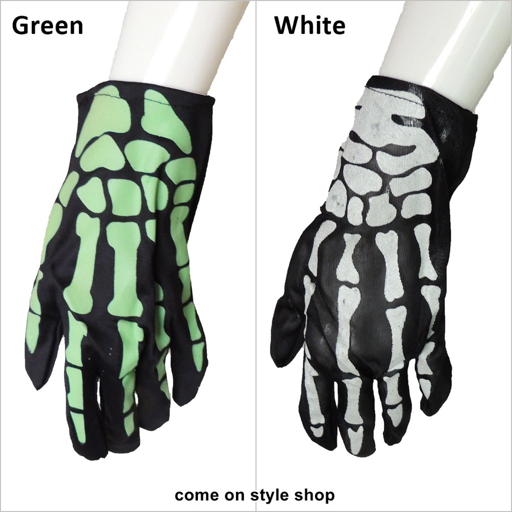 ภาพหน้าปกสินค้าถุงมือกระดูกผี ถุงมือปีศาจ ซอมบี้ ฮาโลวีน ซาตาน หนังสยองขวัญ ปาร์ตี้ผี คอสเพลย์ Halloween Bone Skeleton Ghost Glove จากร้าน comeonstyleshop บน Shopee