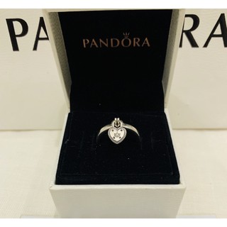 สินค้า Pandora Heart Shape Padlock Ring size50 แท้100% แถมกล่องแหวน