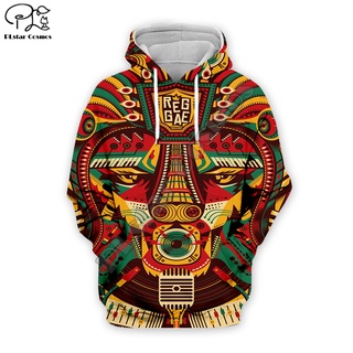 Plstar Cosmos เสื้อกันหนาว เสื้อฮู้ดดี้ มีซิป พิมพ์ลายนักร้อง Reggae Bob Marley 3D A-11