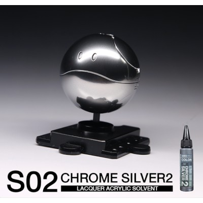 สีโมเดล-กันดั้ม-chrome-silver-2-ขนาด-35-ml-สำหรับ-airbrush