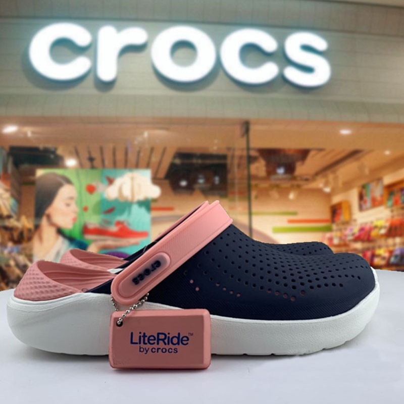 ลดเยอะ-blue-amp-pink-crocs-literide-clog-หิ้วนอกoutlet-ถูกกว่าshop