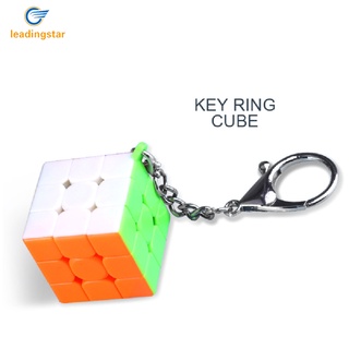 Leadingstar พวงกุญแจลูกบาศก์มายากล 3x3x3 พลาสติก จี้ลูกบาศก์ การศึกษาเด็ก Gamestwist ของเล่นปริศนา สําหรับของขวัญเด็ก