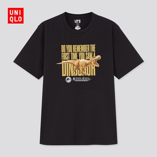 Uniqlo เสื้อยืดแขนสั้น พิมพ์ลาย Jurassic World สําหรับผู้ชาย (UT) 438055