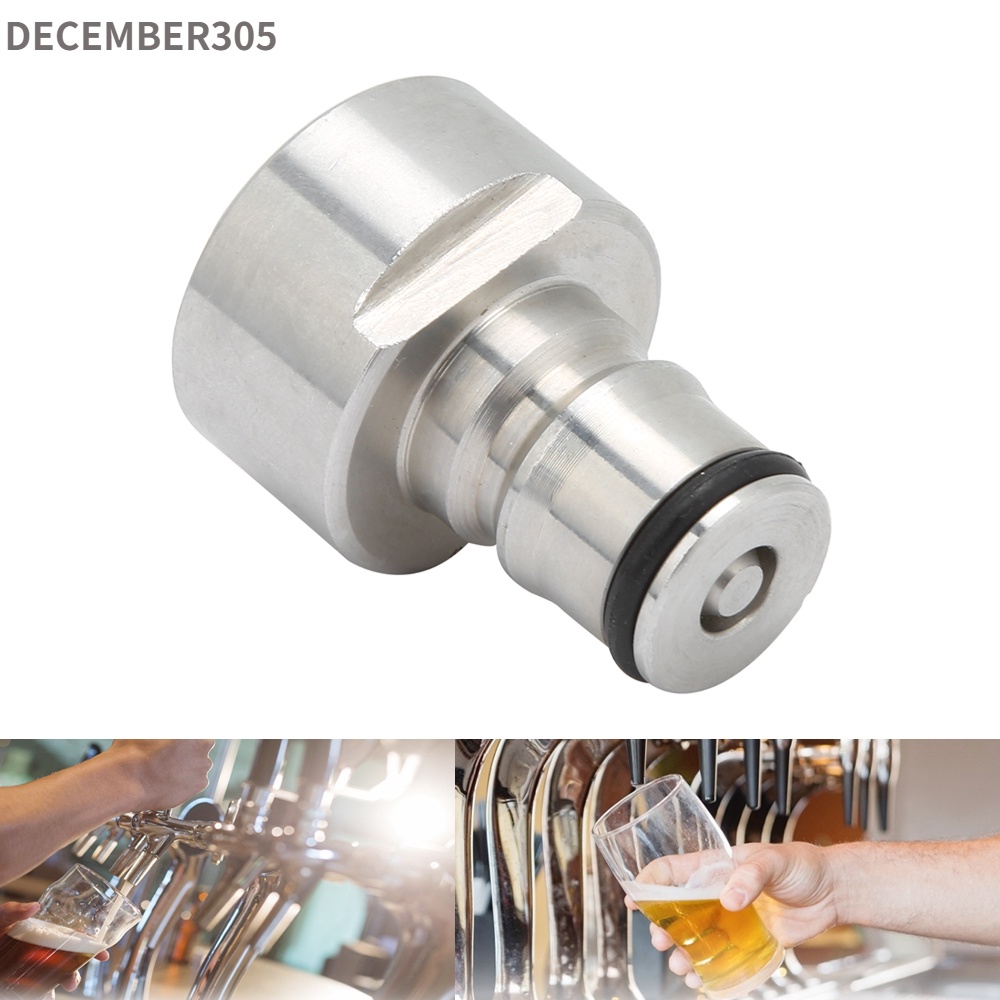 December305 2Pcs Stainless Steel Ball Lock Keg Coupler Adapter Quick