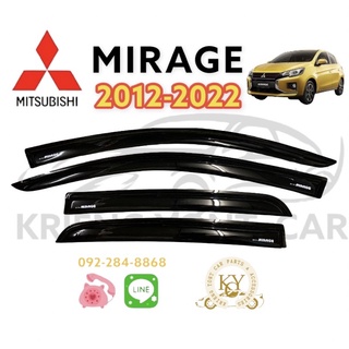 สินค้า กันสาด/คิ้วกันสาด มิตซูบิชิ มิราจ 2012-2022 สีดำ MITSUBISHI MiRAGE 2012-2022 BLACK