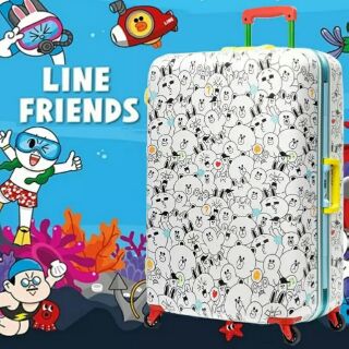 พร้อมส่ง size25 กระเป๋าเดินทางรุ่นล็อคไลน์เฟรนด์ Linefriend