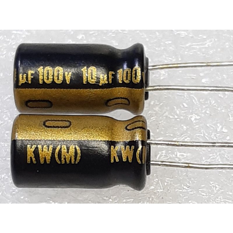 Nichicon USW1E100MDD Audio Capacitor - 10uF 25V 4x7mm Radial - 4 Piece Lot