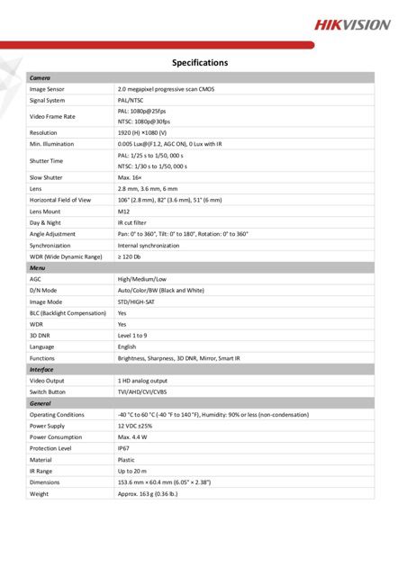กล้องhikvision-starlight-2mp-ds-2ce16d3t-it3f
