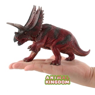 Animal Kingdom - โมเดลไดโนเสาร์ Pentaceratops น้ำตาล ขนาด 17.00 CM (จากหาดใหญ่)
