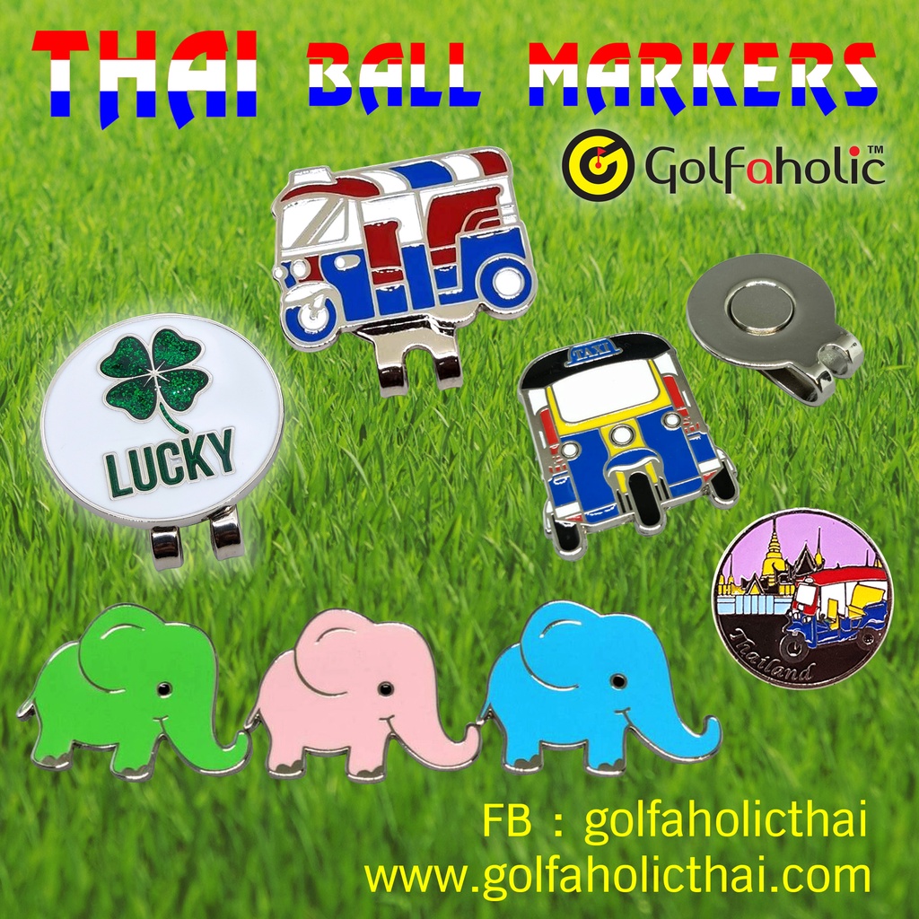 ภาพหน้าปกสินค้าGolfaholic Magnetic Golf Ball Marker Hat Clip กอล์ฟ บอลมาร์คเกอร์ จากร้าน atech139 บน Shopee