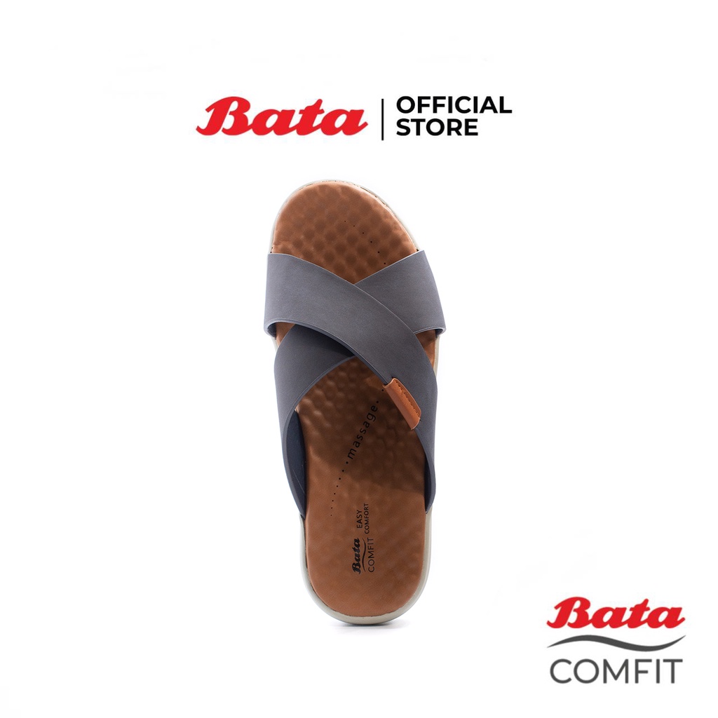 bata-comfit-บาจา-คอมฟิต-รองเท้าแตะเพื่อสุขภาพแบบสวม-ส้นแบน-ไม่ลื่น-รองรับน้ำหนักเท้าได้ดี-สำหรับผู้ชาย-รุ่น-comfty-สีกรมท่า-8619213