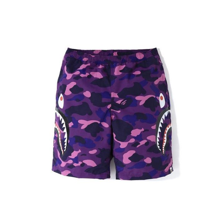 PROSPER - BAPE Colour Camo Side Shark Beach Pants Purple | Shopee Thailand