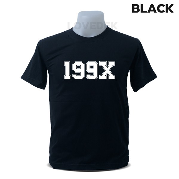 เสื้อยืดสีดำ-สกรีน-90-ยุค-90-เสื้อยืดสกรีนลาย-เสื้อยืดสีพื้น