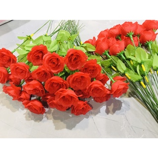 ดอกกุหลาบบาน (ช่อดอกกุหลาบบานสีแดง 1ดอก) ช่อดกกุหลาบบานสีแดง พร้อมส่ง