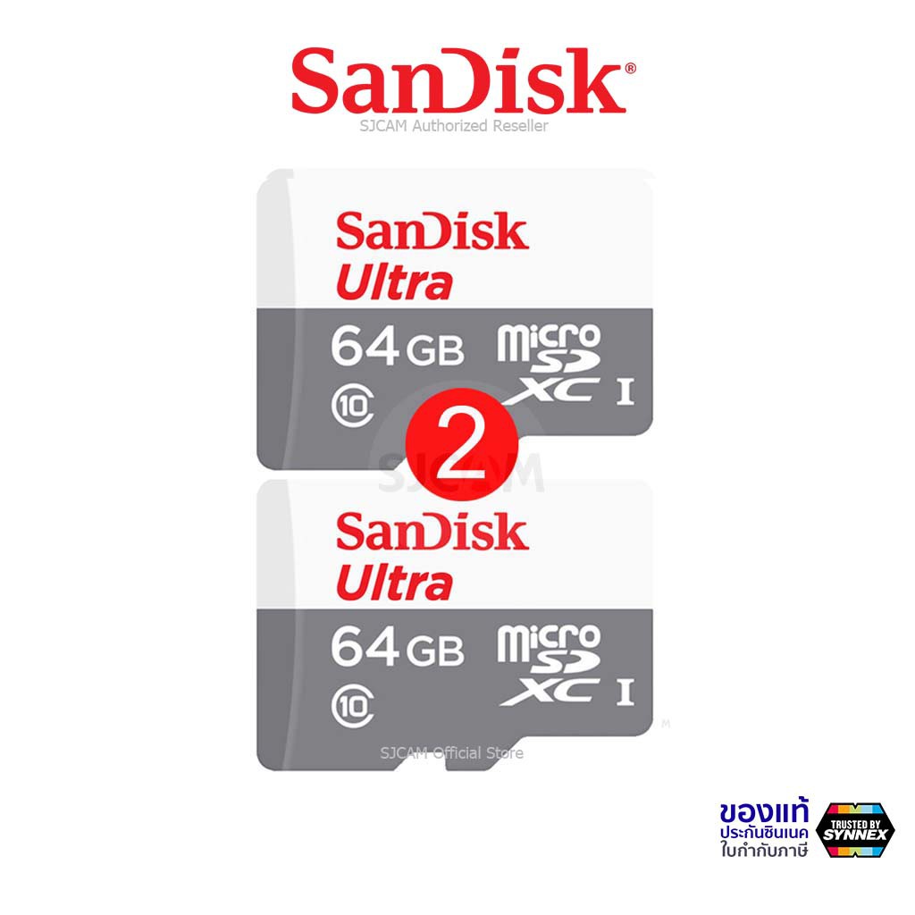 ภาพสินค้าSandisk Micro SD Card Ultra Class10 16GB 32GB 64GB 128GB 100MB/S (SDSQUNS) เมมโมรี่ แซนดิส ประกัน 7 ปี จากร้าน sjcam_officialstore บน Shopee ภาพที่ 1