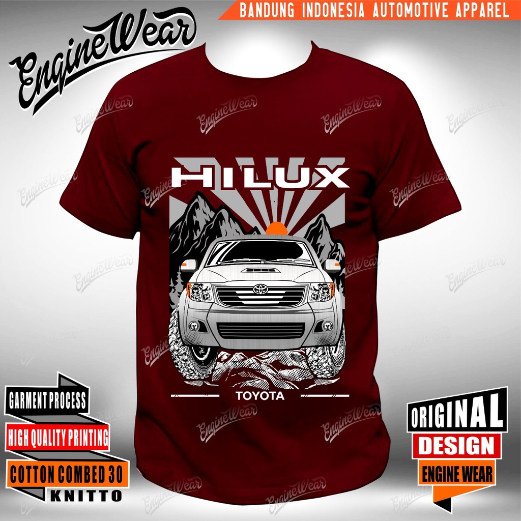 hilux-เสื้อยืดลําลอง-แขนสั้น-พิมพ์ลายรถยนต์-4wd-toyota-hilux-hlx