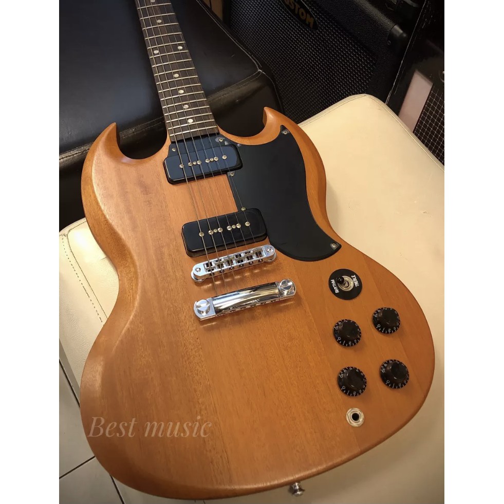 กีต้าร์ไฟฟ้า-gibson-sg-special-60s-tribute-worn-natural