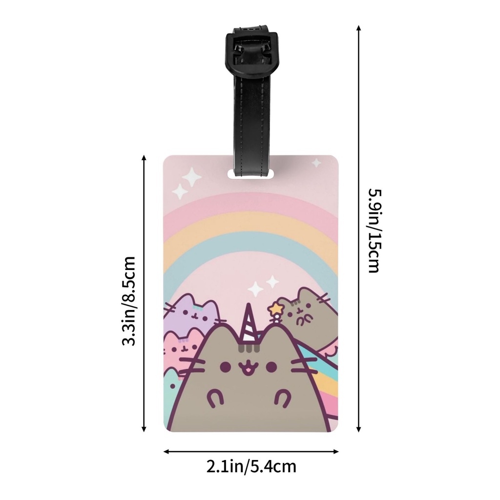 pusheen-ป้ายแท็ก-pvc-5-4-8-5-ซม-อุปกรณ์เสริม-สําหรับติดกระเป๋าเดินทาง