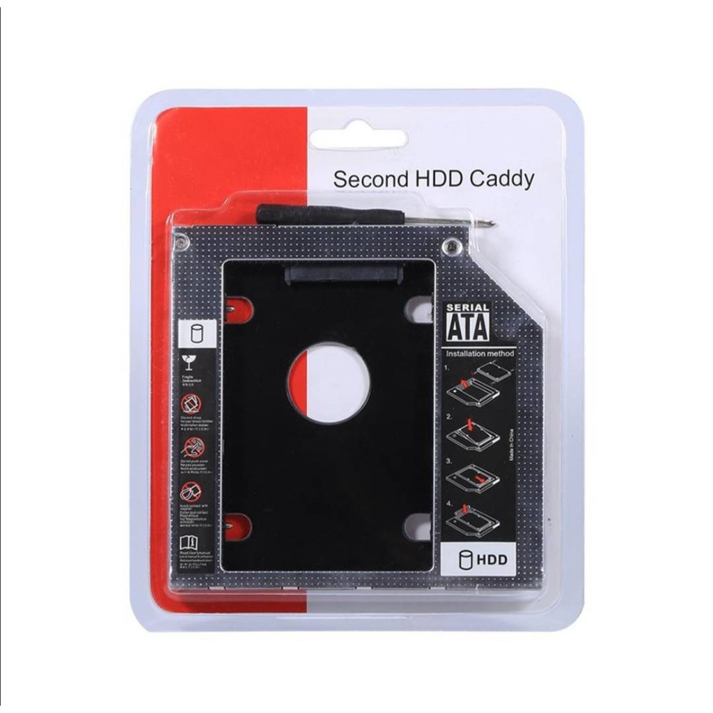 ภาพหน้าปกสินค้าถาดแปลง ใส่ HDD SSD ในช่อง DVD Notebook 9.5mm Universal SATA 2nd HDD SSD Hard Drive Caddy จากร้าน pinterservice บน Shopee
