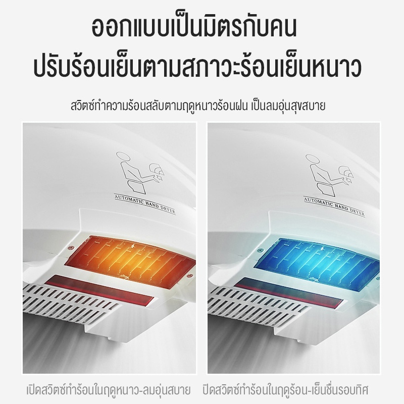 เครื่องเป่ามือ-พลังงานสูง-2000w-แห้งภายใน-7-วินาที-การเหนี่ยวนำอินฟราเรดอัจฉริยะ-สามารถสลับด้วยอากาศร้อนและเย็น