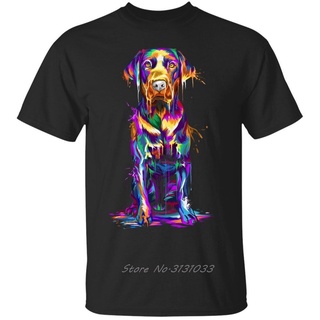 เสื้อยืดผ้าฝ้ายพิมพ์ลายขายดี เสื้อยืด พิมพ์ลาย Labrador Splash Art Labrador Retriever เหมาะกับของขวัญ สําหรับคู่รักห้องแ