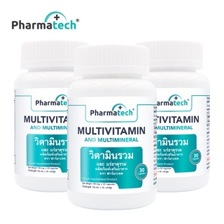 สินค้า [ซื้อ 3 แถม 3] วิตามินรวม และ แร่ธาตุรวม ฟาร์มาเทค Pharmatech Multivitamin & Multimineral มัลติวิตามิน