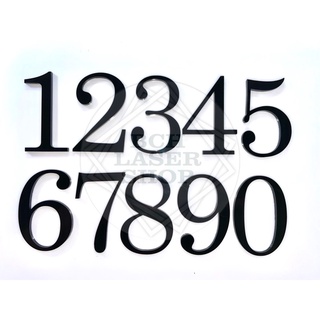 ตัวเลขอะคริลิค ตัวเลขบ้านเลขที่ ทนแดด ทนฝน วัสดุอะคริลิค 💯 หนา 3 มิล สูง 6 ซม. ตัวเลขทันสมัย ✨