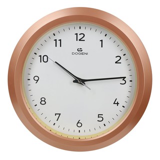 นาฬิกา นาฬิกาแขวนผนังพลาสติก DOGENI 14.5นิ้ว สีทองชมพู ของตกแต่งบ้าน เฟอร์นิเจอร์ ของแต่งบ้าน WALL CLOCK14.5"WNP019RG RO