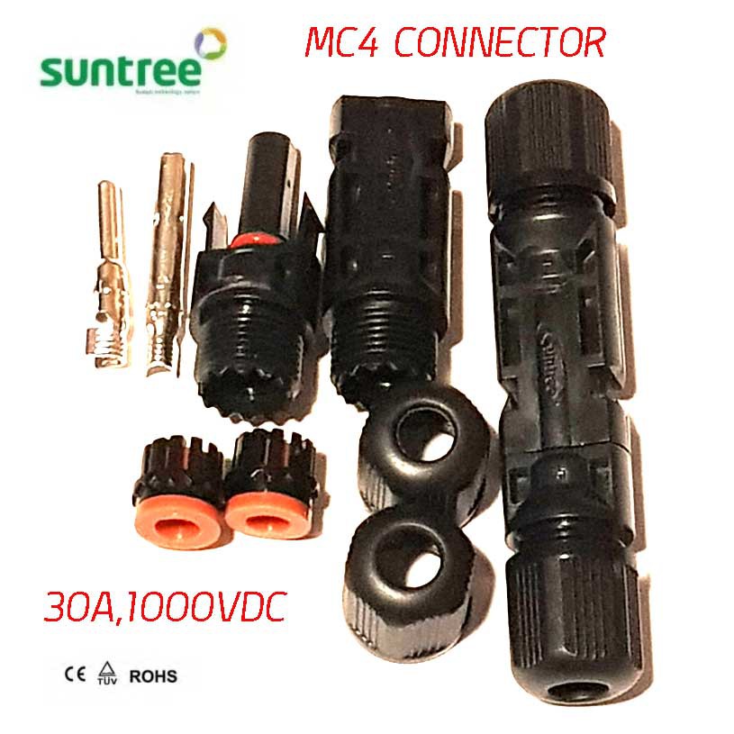 แจ็คต่อแผงโชลาร์เชลล์ MC4 MC4 solar panel connector ข้อต่อMC4 5คู่ ...