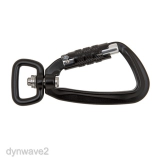 ภาพหน้าปกสินค้า[DYNWAVE2] Swivel Auto Locking Carabiner, Rotating Carabiner Hook Clip for Dog Leash, Hammock, Camping, Hiking, Backpacking - Black ที่เกี่ยวข้อง