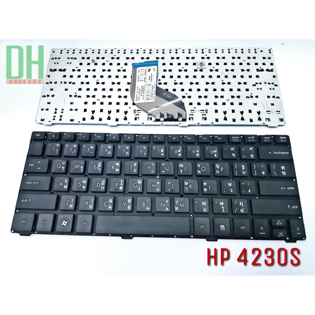 แป้นพิมพ์-คีย์บอร์ดโน๊ตบุ๊ค-hp-probook-4230s-4231s-4235s-laptop-keyboard-สีดำ-ภาษาไทย-อังกฤษ